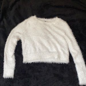 H&M super soft white crop sweater.